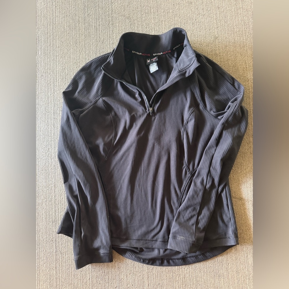 Spyder Women's black Quarter-Zip Jacket